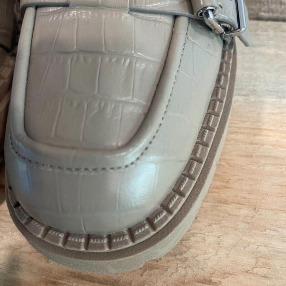 Free People Buckle Lyra Lug Croc Loafer Size EU38.5/US 8.5 - Picture 7 of 9